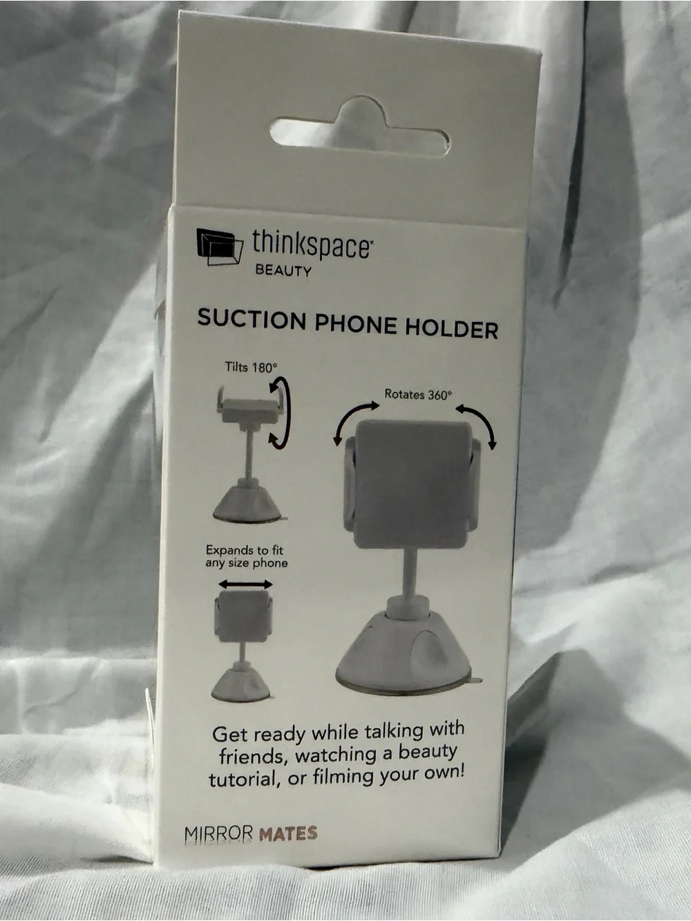 thinkspace BEAUTY MirrorMates Suction Phone Holder - White